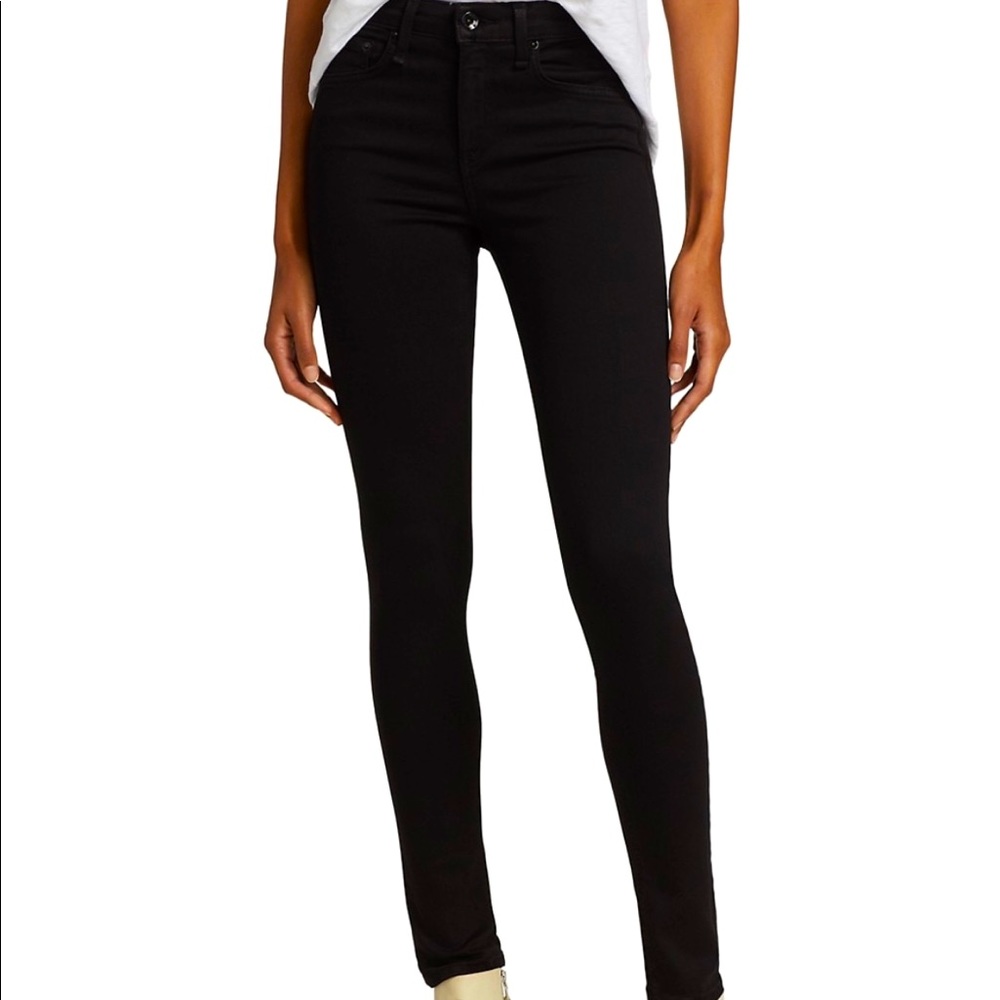 NWT Rag & Bone black midrise skinny jeans